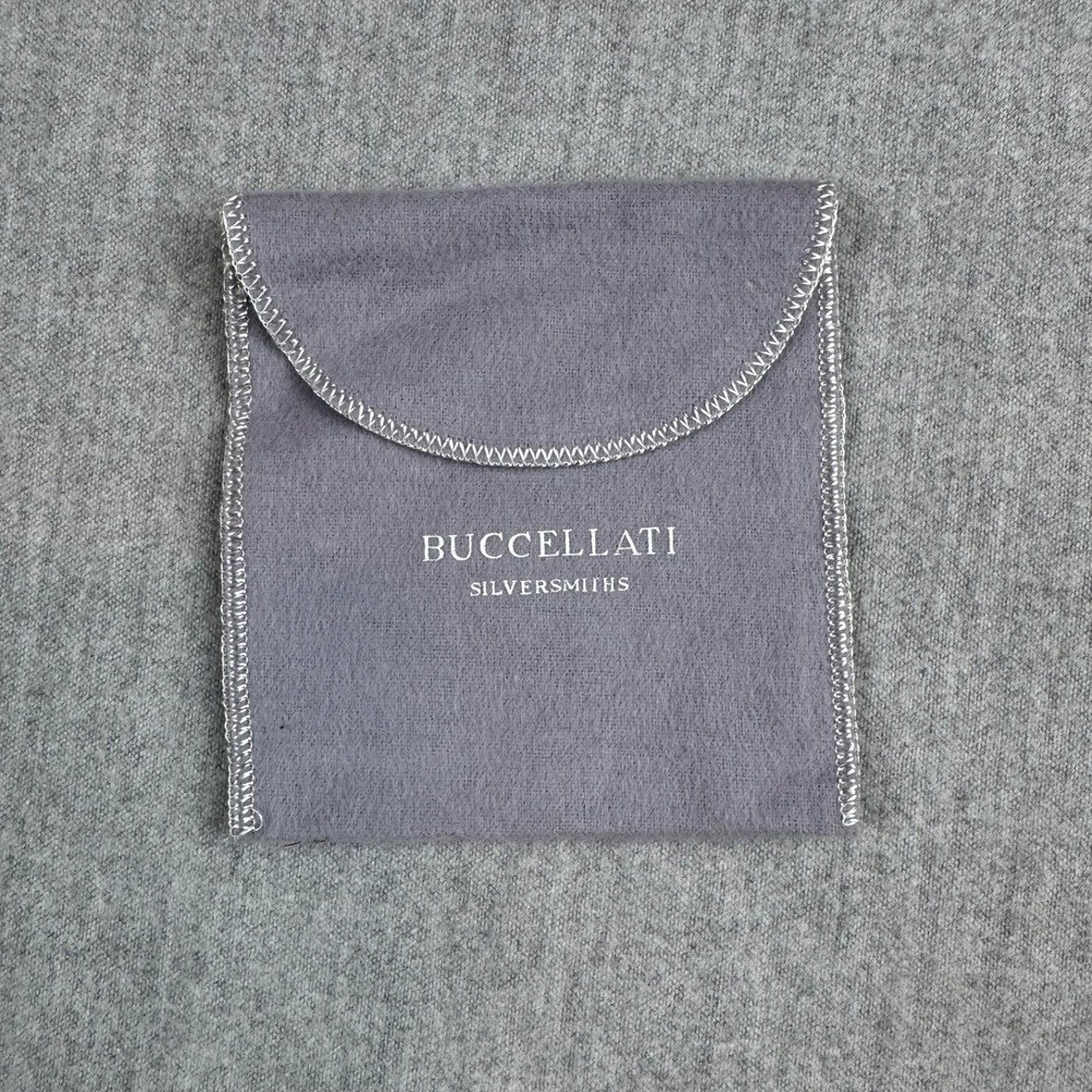 Buccellati Silversmiths Jewelry Storage Pouch Gray Soft Travel Case Holder